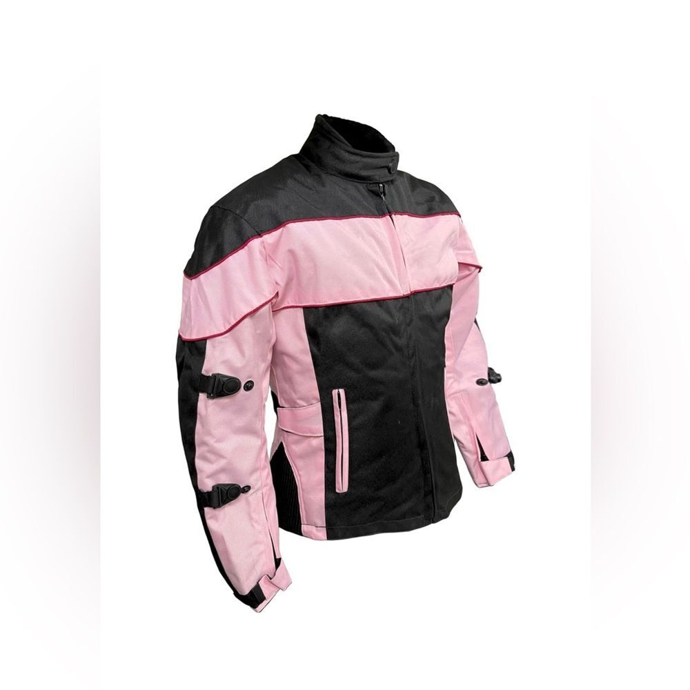 XELEMENT Women’s Motorcycle Jacket Pink Black Sz M